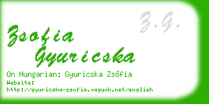 zsofia gyuricska business card